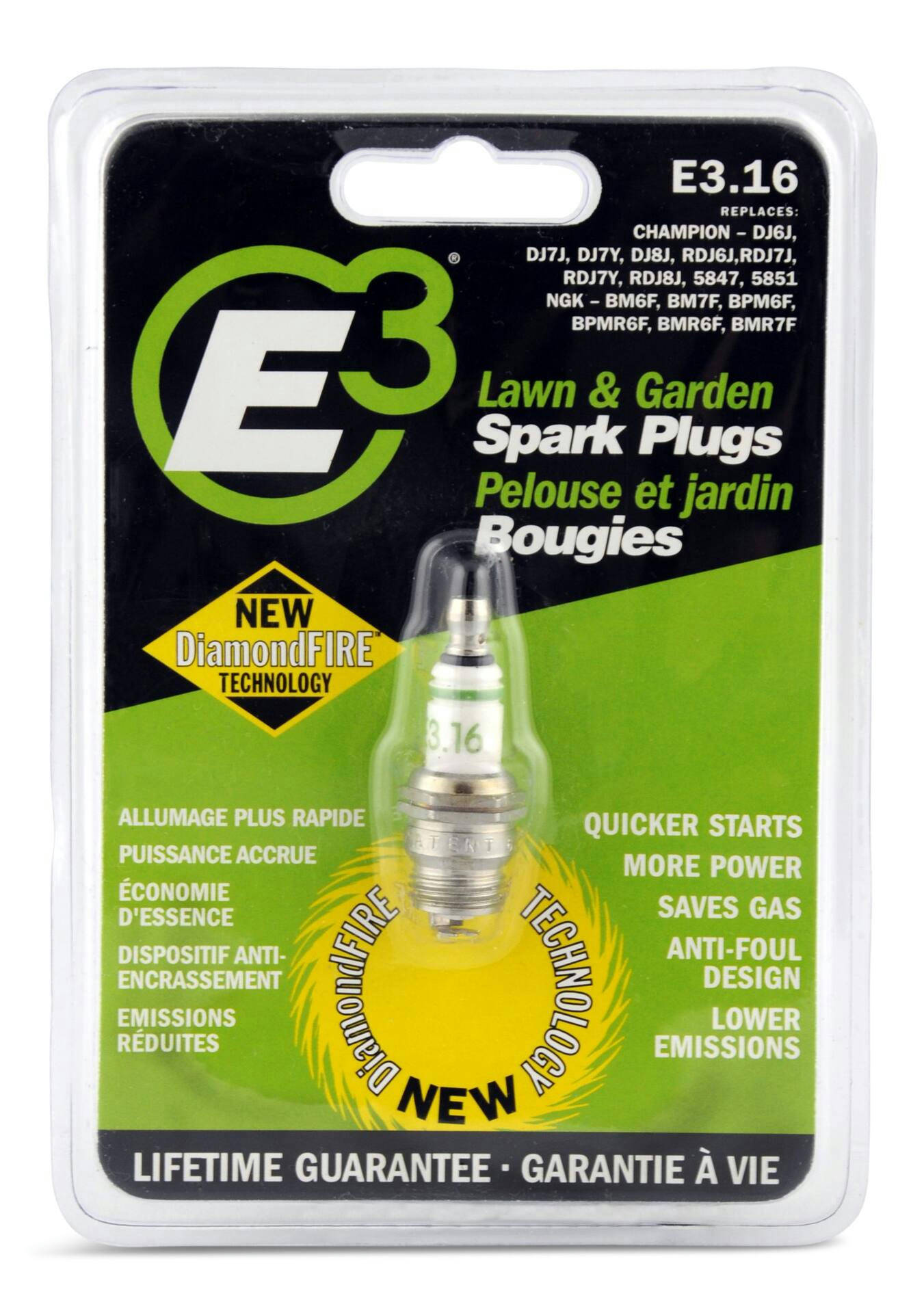 E3 Lawn Trimmer and Chainsaw RePlacement SPark Plug, E3 16