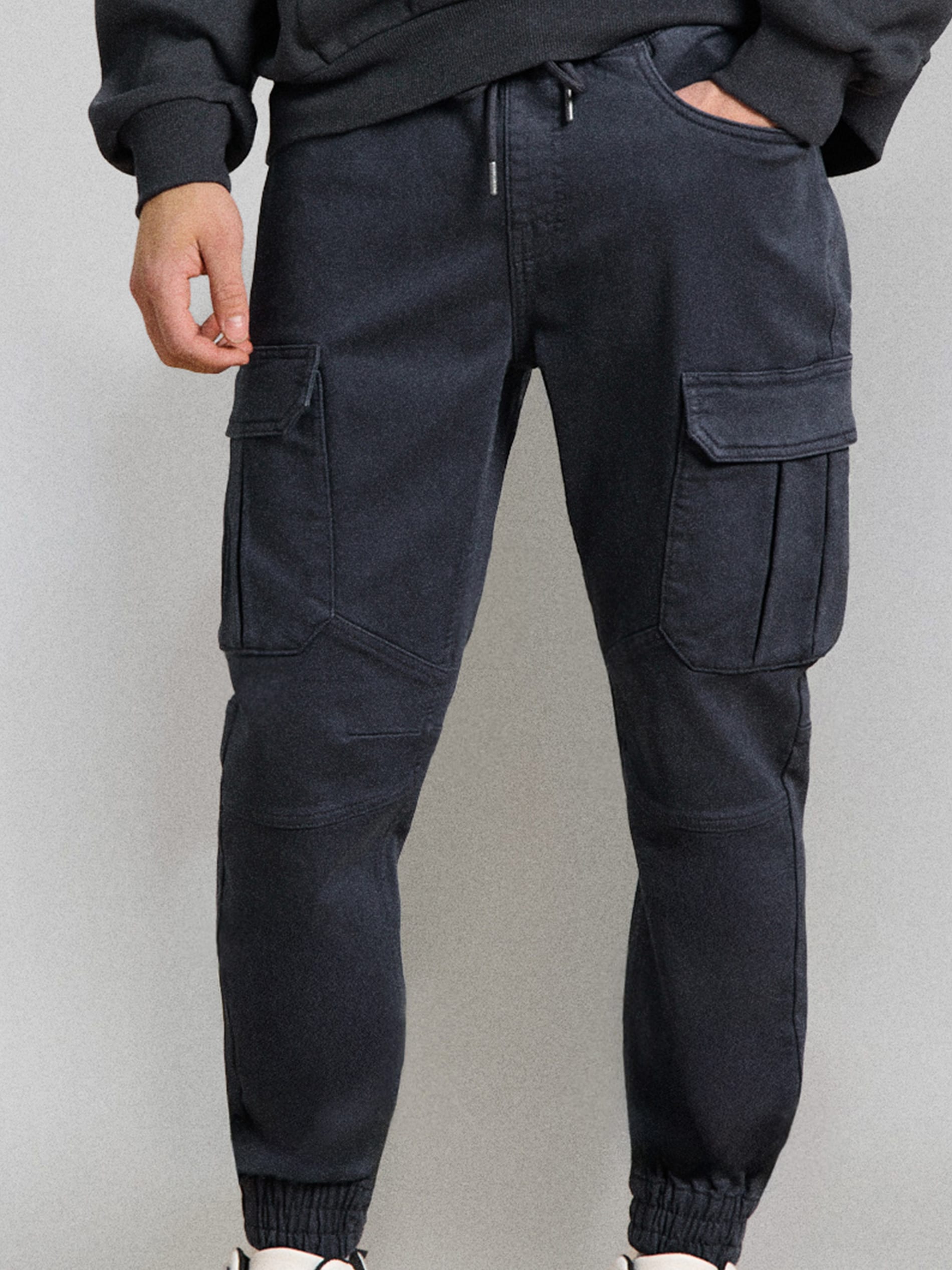 Jeansy regular jogger cargo