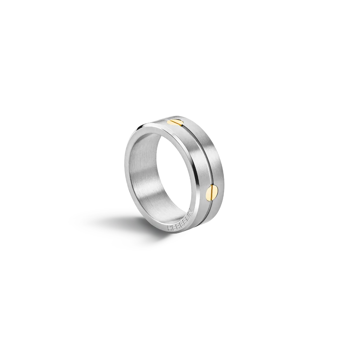 BAGUE NEWPORT – ACIER & OR