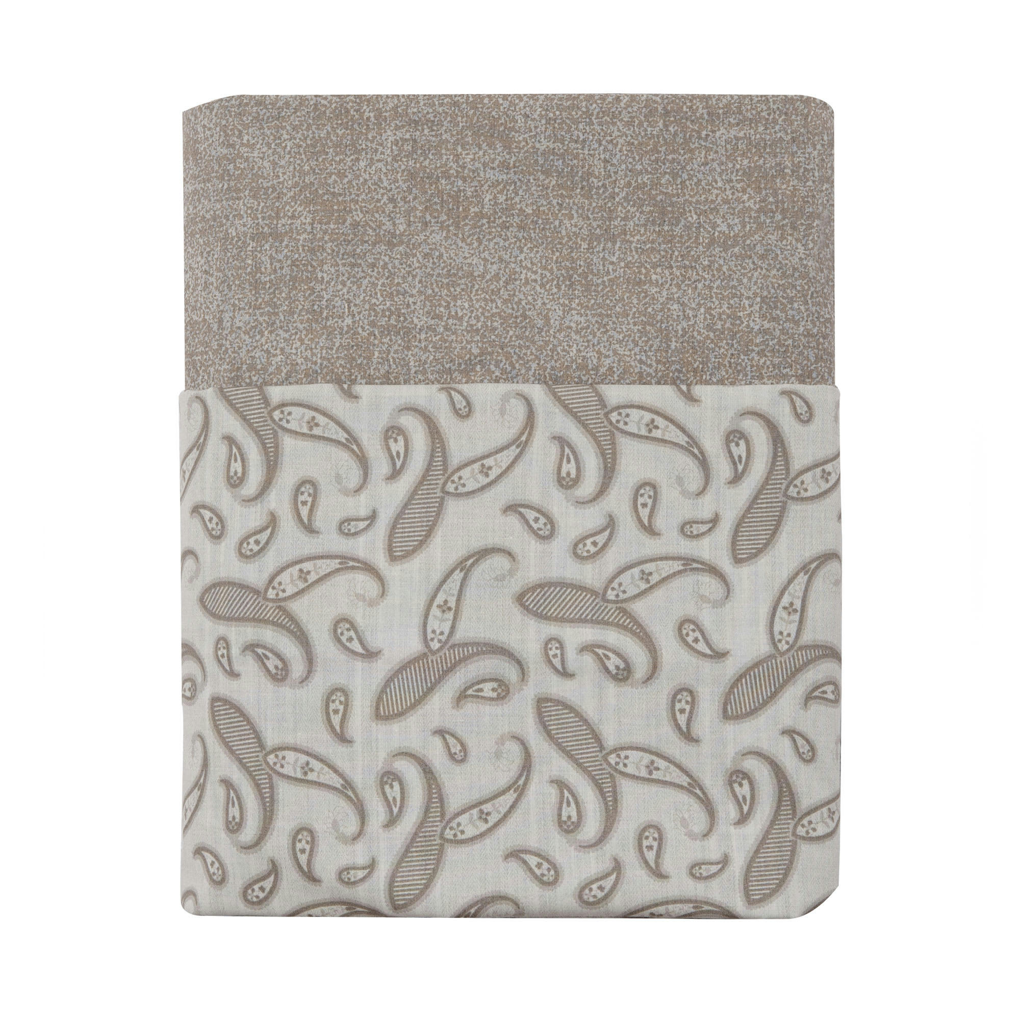 PILE OU FACE - Housse de couette imprimée en coton gris 240x220
