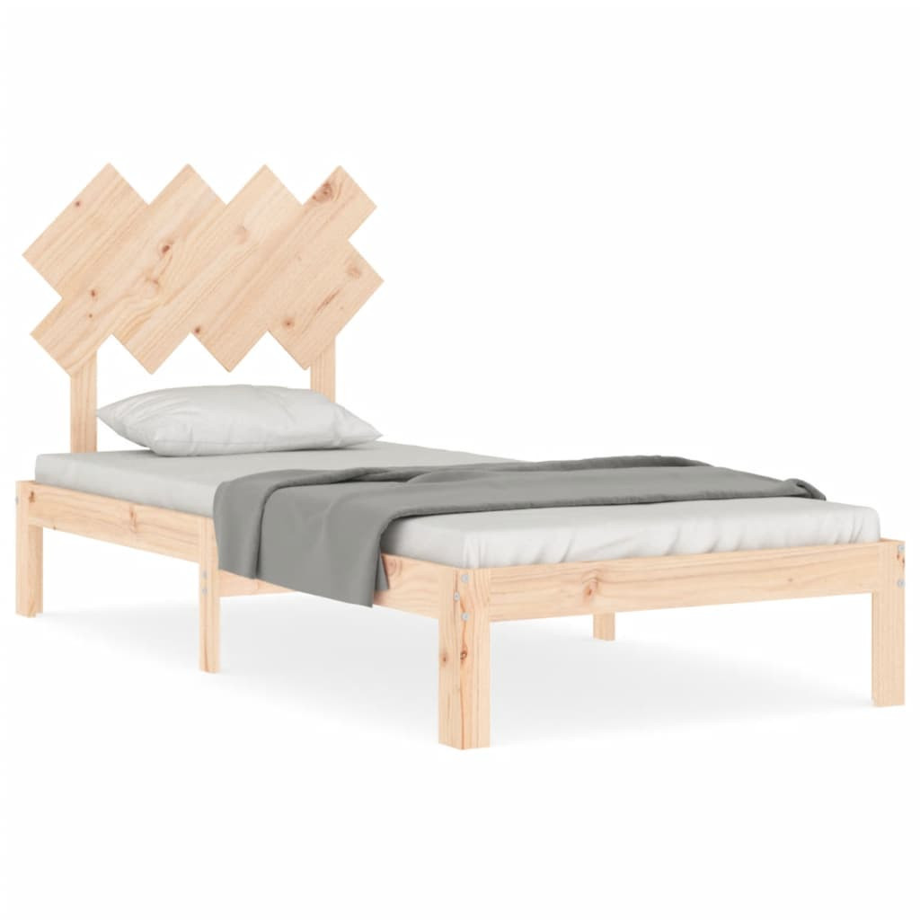 Łóżko Drewniane Rama Łóżka Sofa Brązowe Do Sypialni Pokoju 90x200 cm