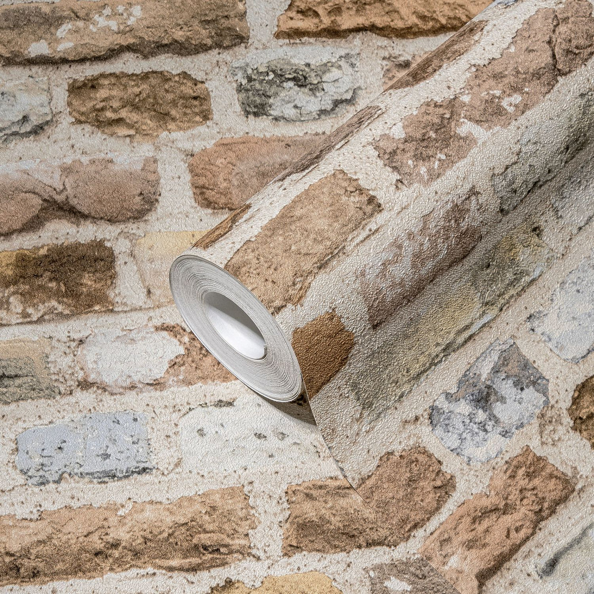 A.S. Création behang steen bruin, beige en grijs - 53 cm x 10.05 m - AS-388293