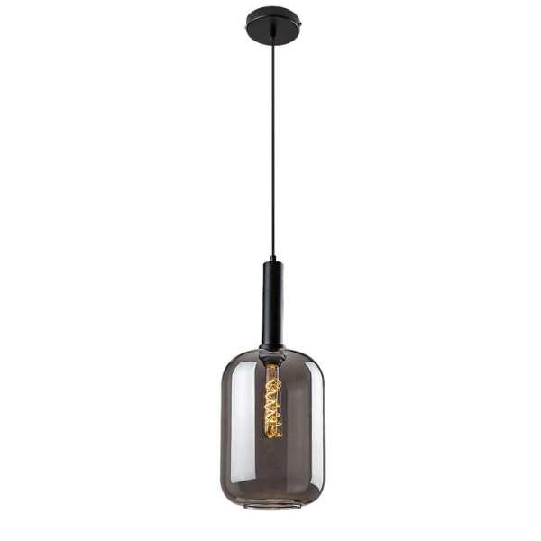 Lampa wisząca czarny matowa-kolor dymny Lissandra 1xE27x40W Rabalux