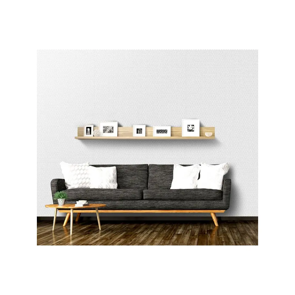 Dutch Wallcoverings - Hexagone dessin helderwit - 0,53x10,05m