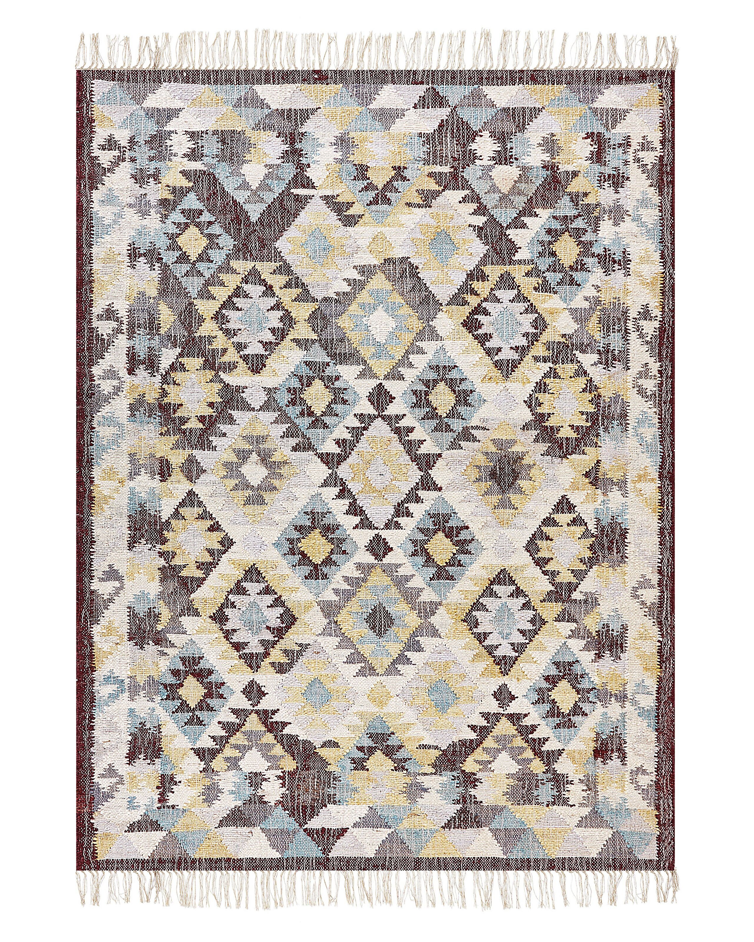 Dywan z juty pleciony 140x200 cm wielokolorowy