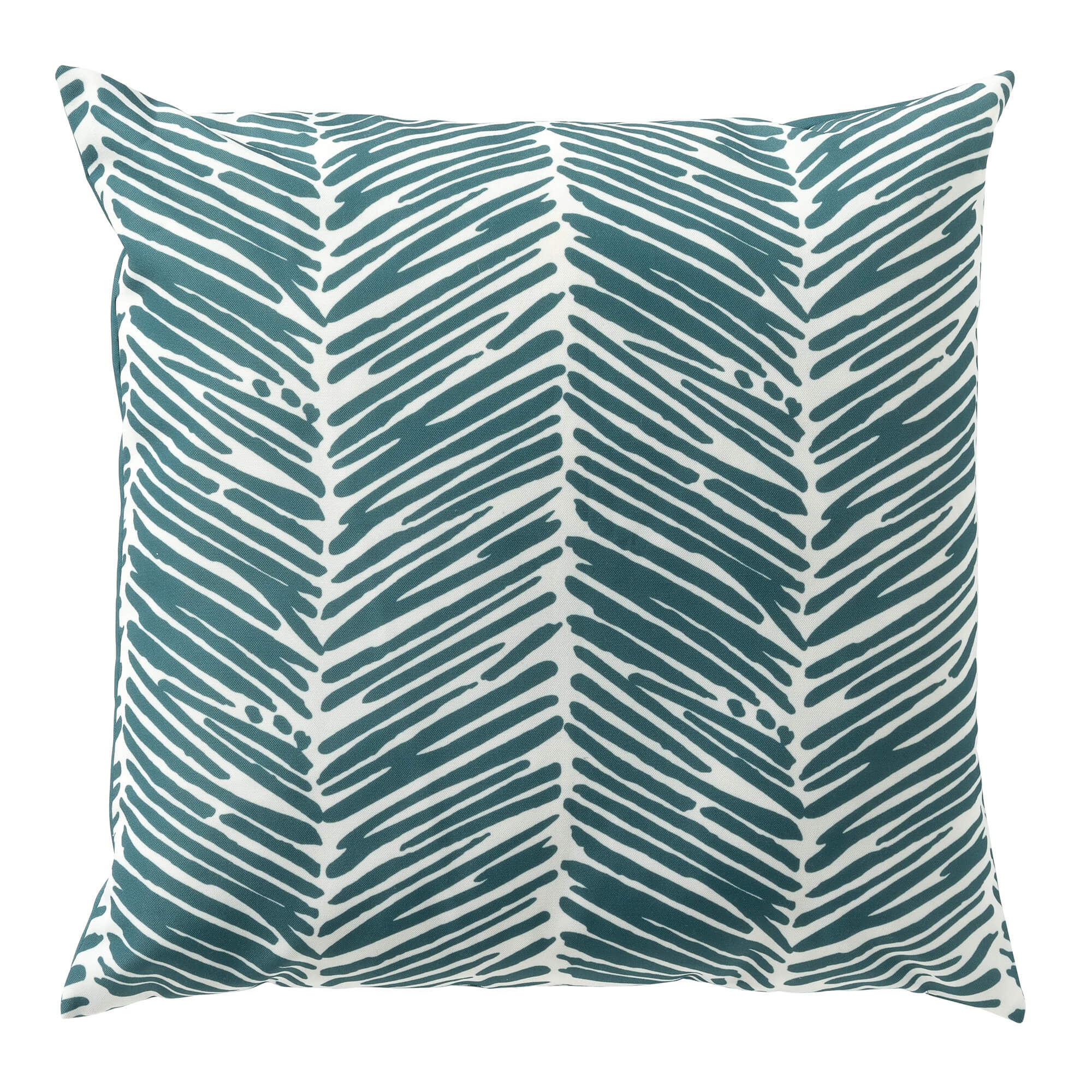 DEAN - kussenhoes outdoor 45x45 cm - waterafstotend en uv-bestendig - gestreept - Sagebrush Green - groen, wit