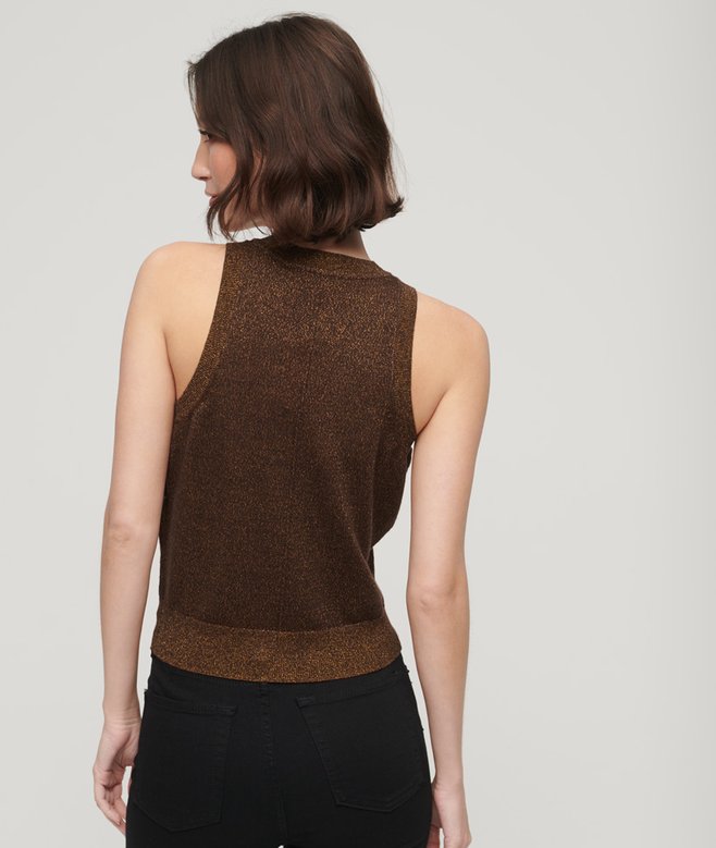 Merino Crew Neck Knit Vest Top