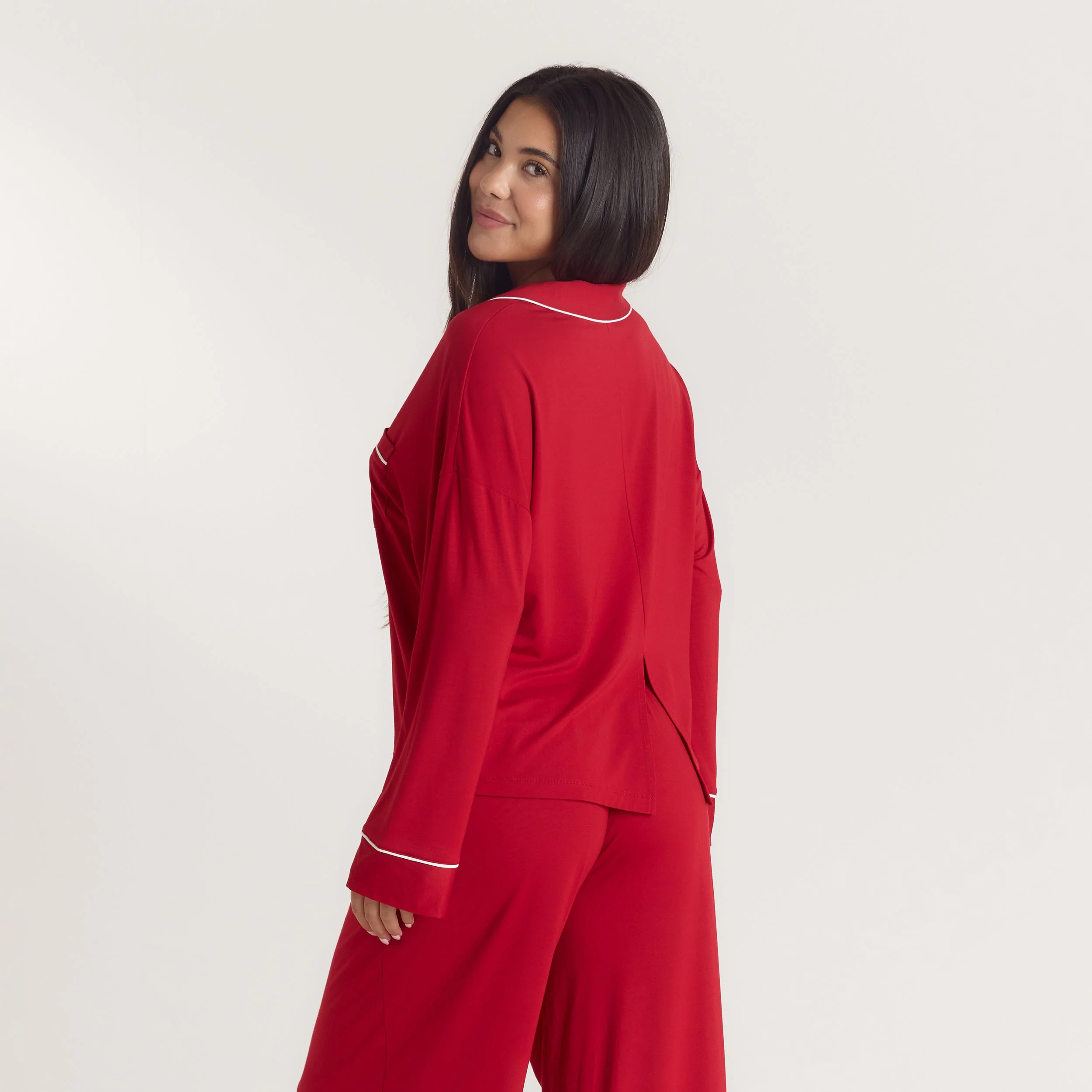 Alpine Dreams Pyjama Shirt - Red