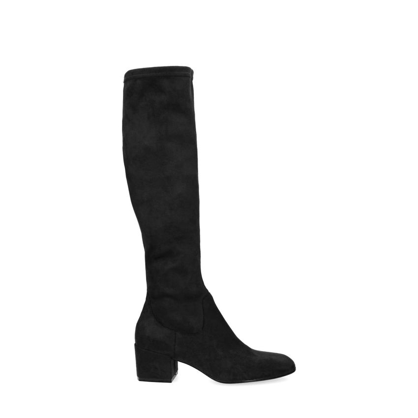 Manfield Zwarte hoge laarzen