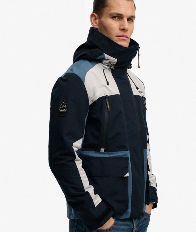Hooded Colour Block Windbreaker Jacket