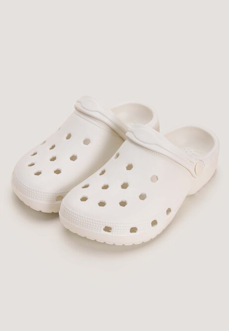 Girls White Clog Sandals
