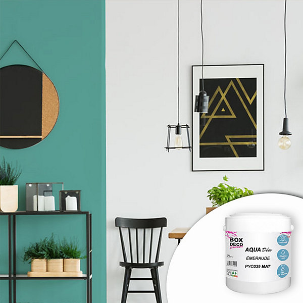 Bleu Charbon Peinture murale acrylique aspect mat Aqua Déco - 2,5L