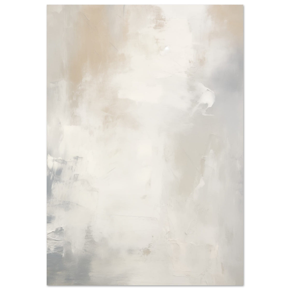 Artfulprints Poster Acryl schilderij no. 1  - 70x100 cm - Grijs