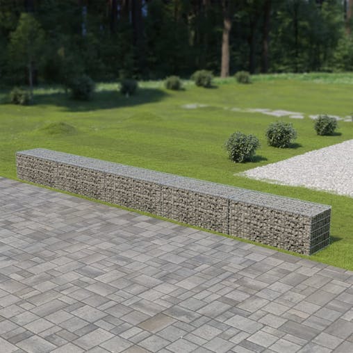 NNEVL Gabion Wall with Covers Galvanised Steel 600x50x50 cm