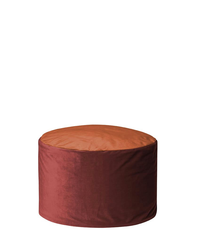 SITTING POINT - Pouf Maxi DotCom Samt Bleu petrole