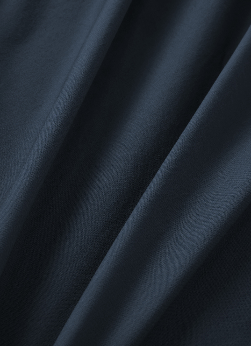 DRAP HOUSSE UNI EN COTON LAVÉ BIO Bleu ORAGE