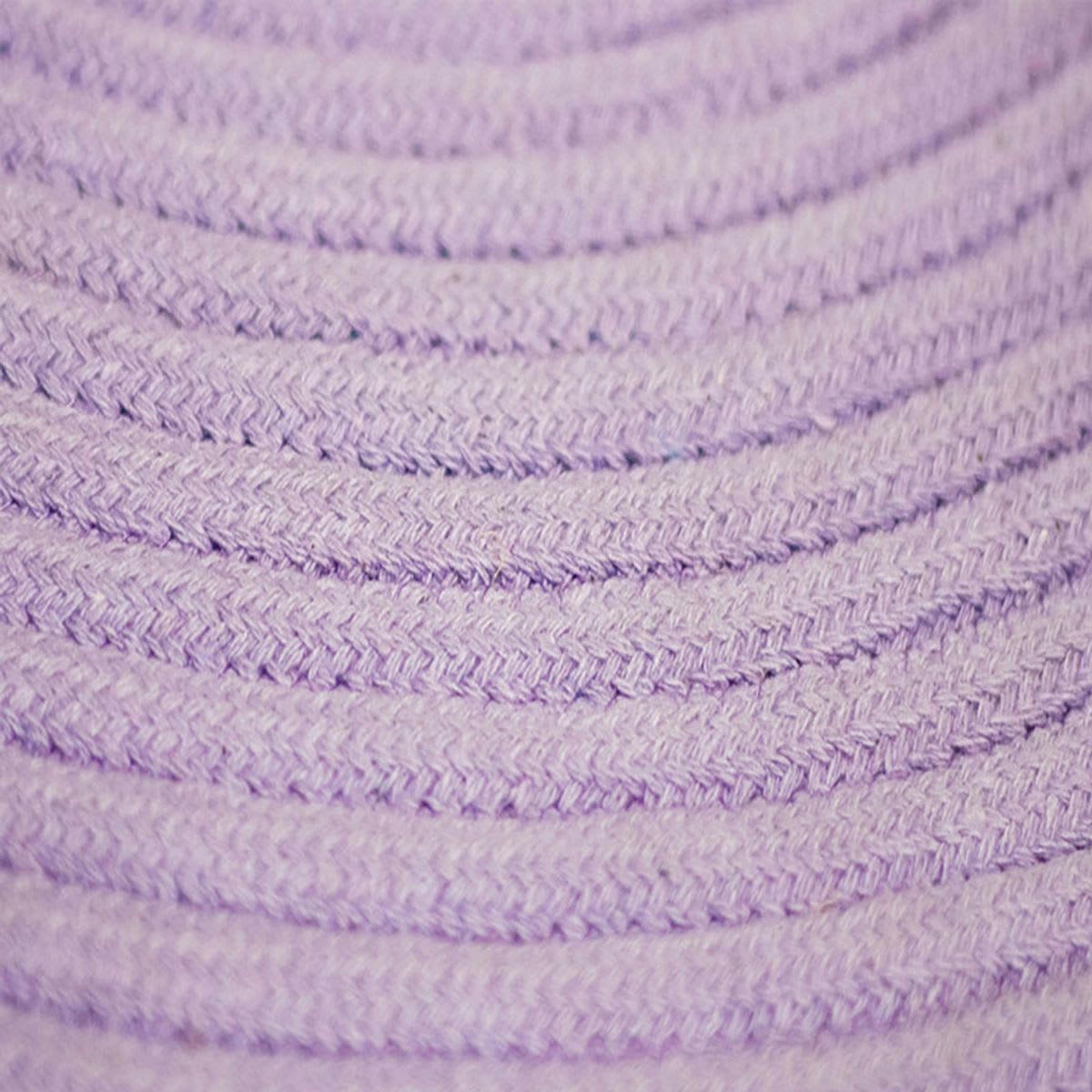 TAM - Tapis en coton réversible effet cordage violet diam.120