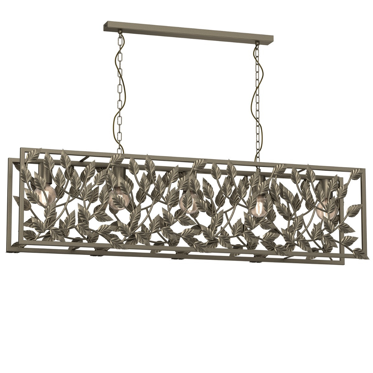 Lampa wisząca tytanowe złoto Arion 5xE27x15W wym: 86x120x20 cm Luminex