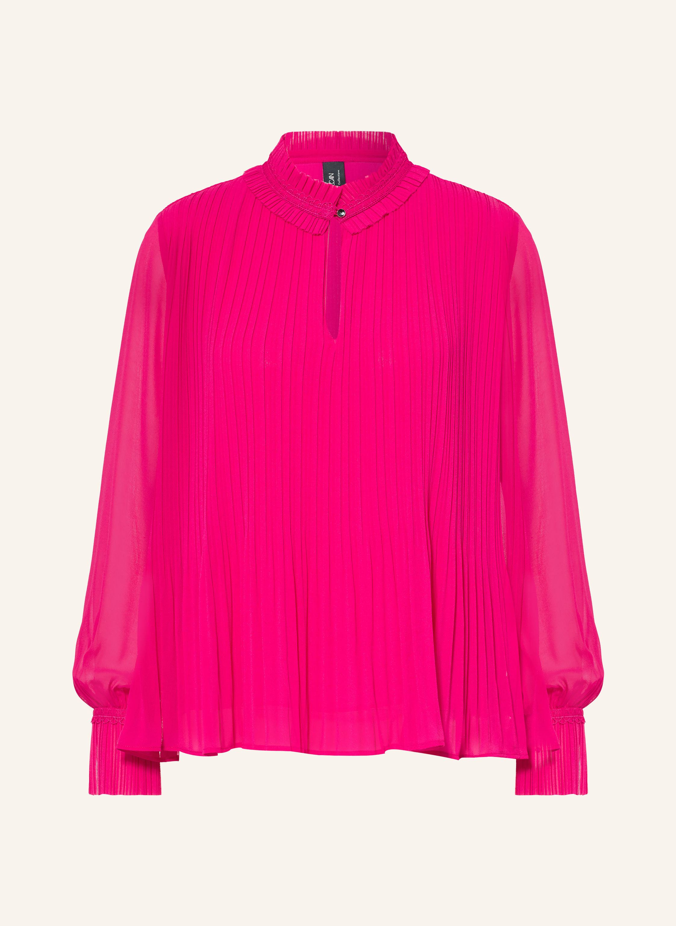 MARC CAIN Blusenshirt mit Plissees und Spitze