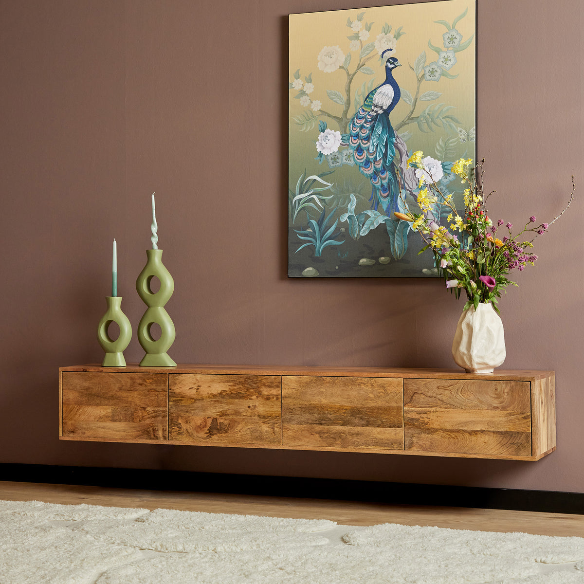 Starfurn tv meubel Vision - bruin - 30x200x35cm