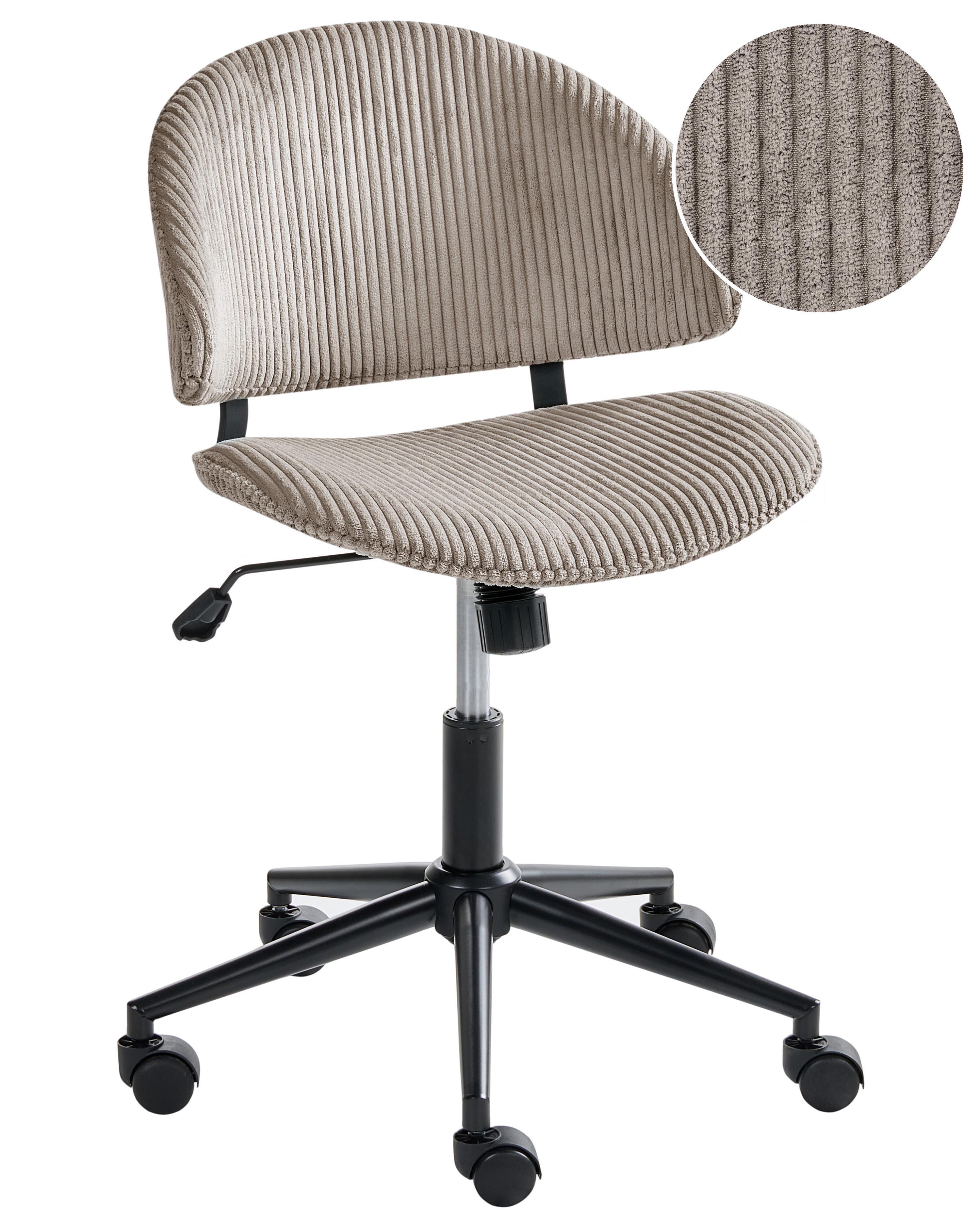 Office Chair KIANA Corduroy Taupe