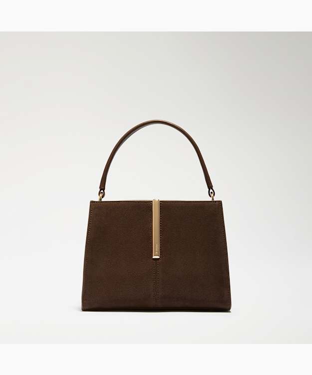 Dinidestined Brown - Suede Top-Handle Bag