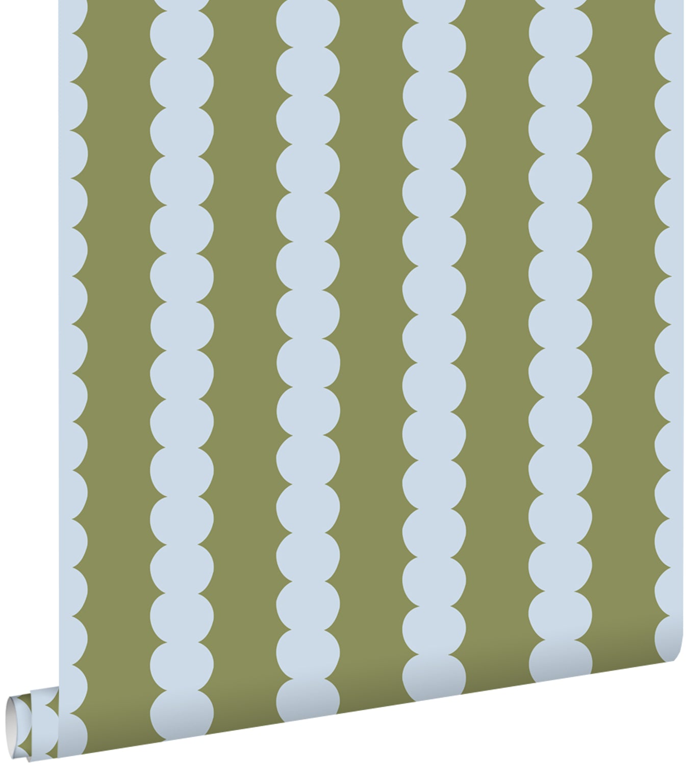 ESTAhome behang grafische print blauw en groen - 50 x 900 cm - 131747