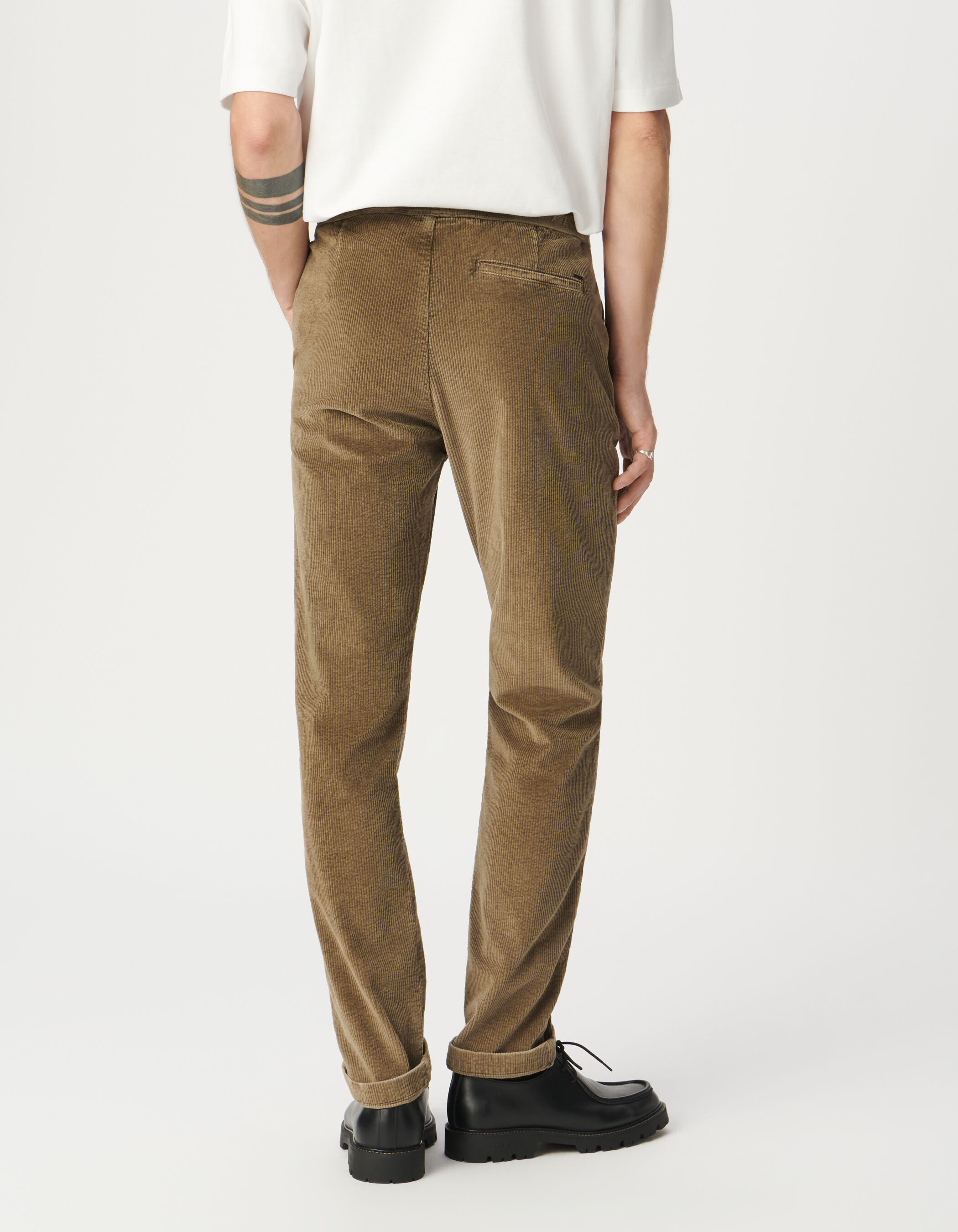 Jogpant gris velours côtelé Homme