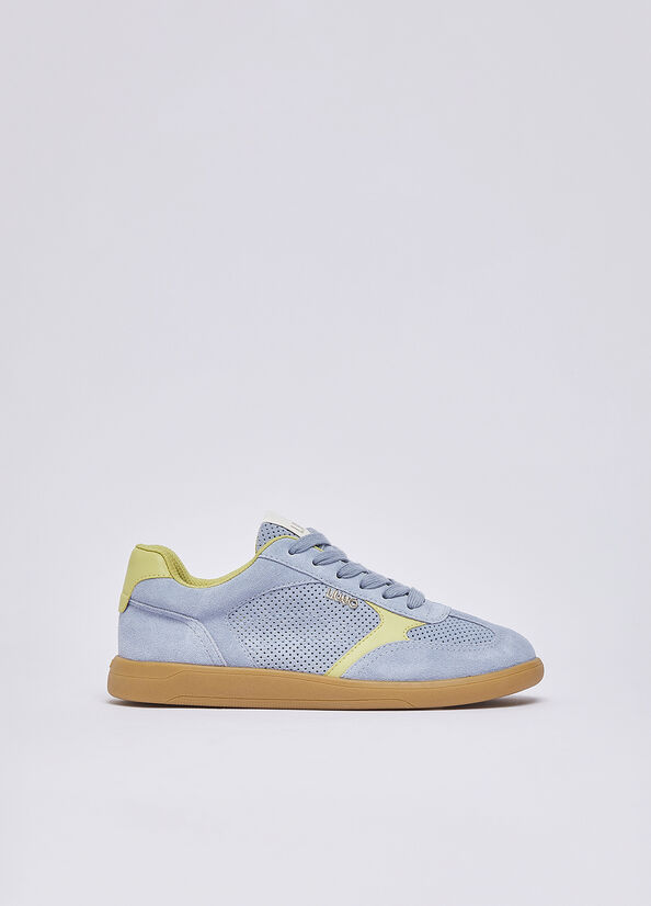 Sneakers in suede traforata