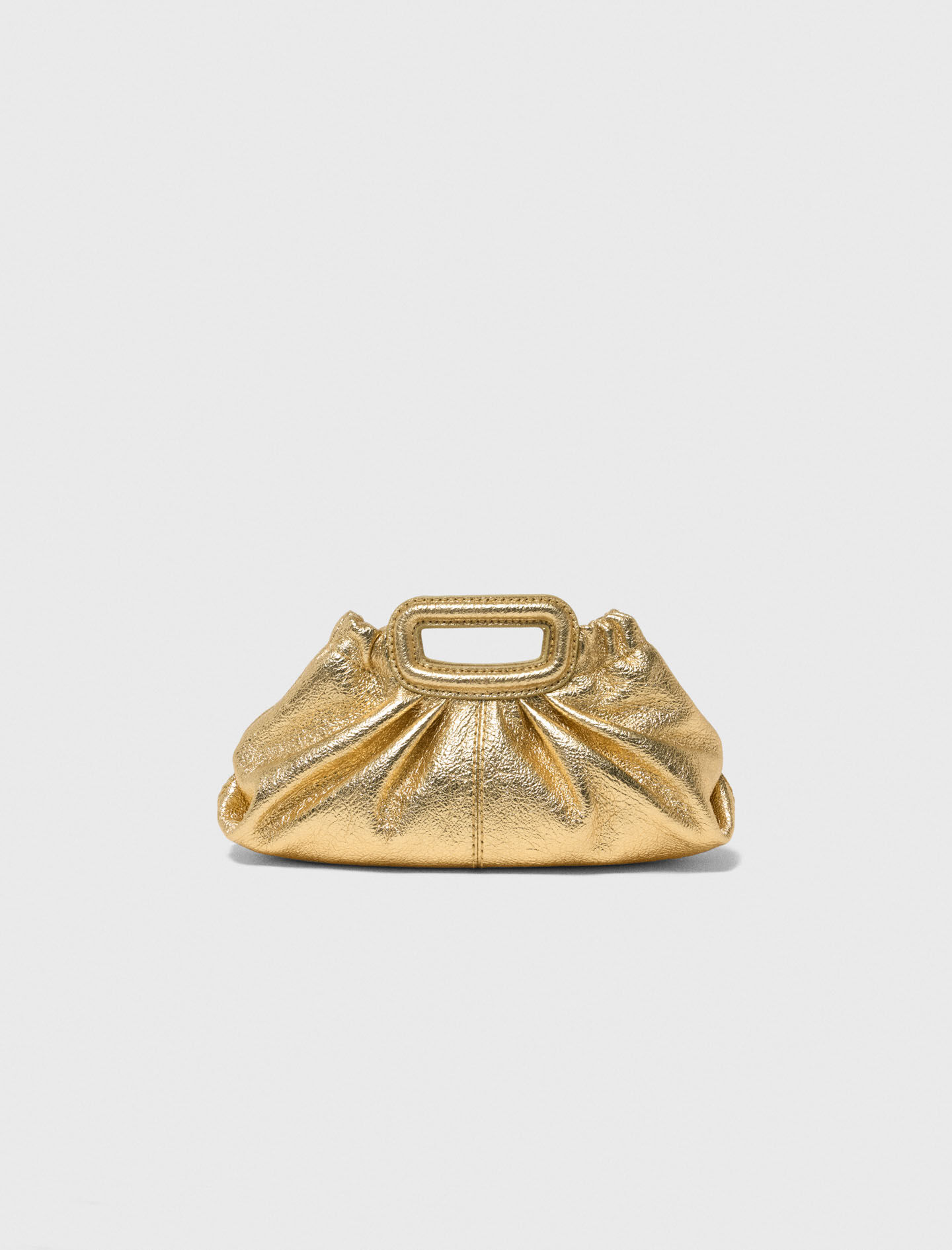 Milpli mini Clutch en cuir métalisé