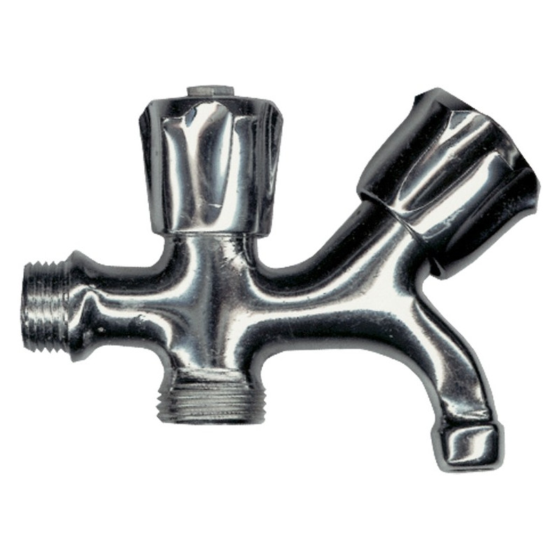 Robinet équerre double 1/2