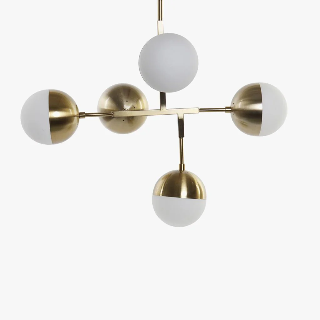 Candeeiro de Teto Esferas Dourado AXIS