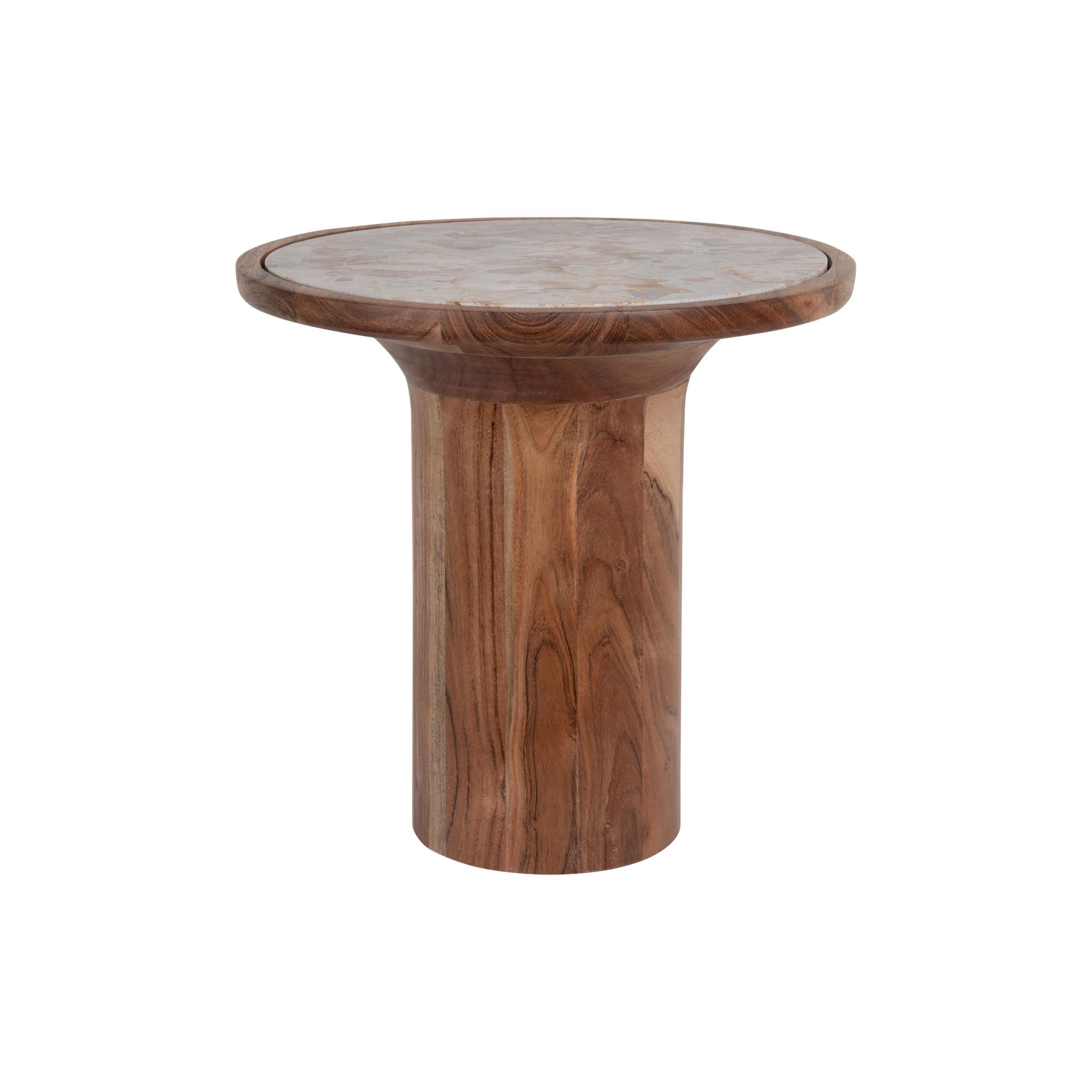 Leitmotiv bijzettafel Tubo High - bruin - Ø40cm