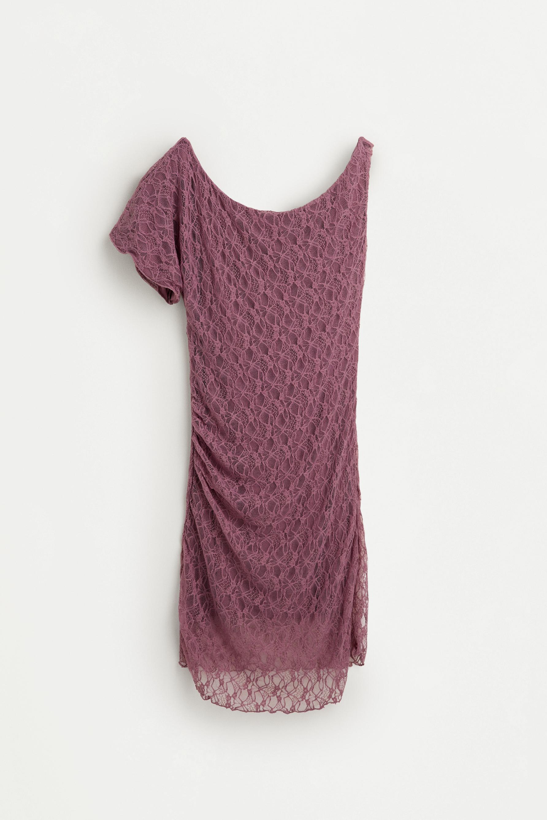 Vestido encaje asimétrico
