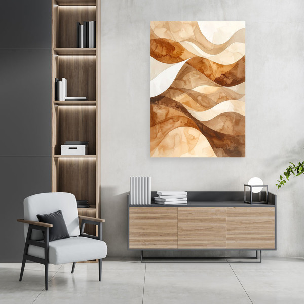 Obraz do salonu sypialni biura loftu, Abstrakcja linie kształty 20x30