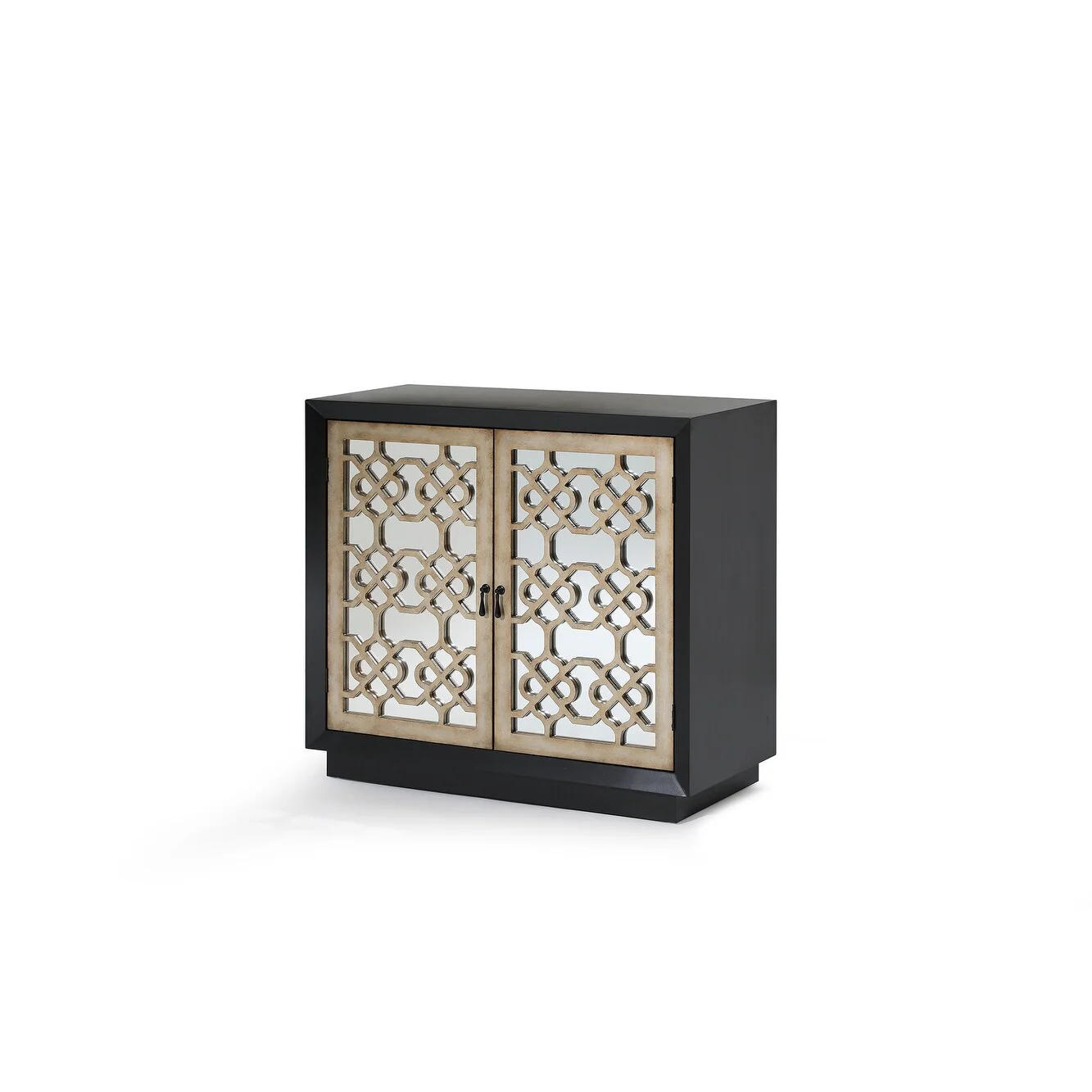 Decor Black and Gold 32 in. H Storage Cabinet