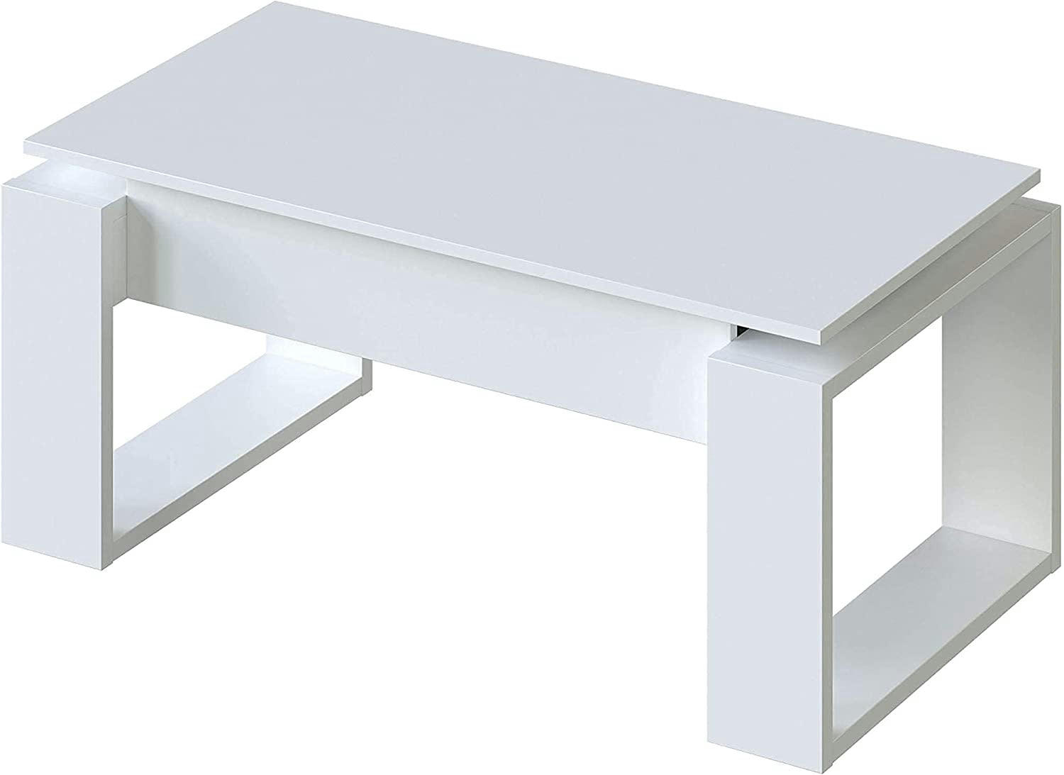 CIARA/ ALIDA - Table basse design à plateau relevable - L102 x H43 cm