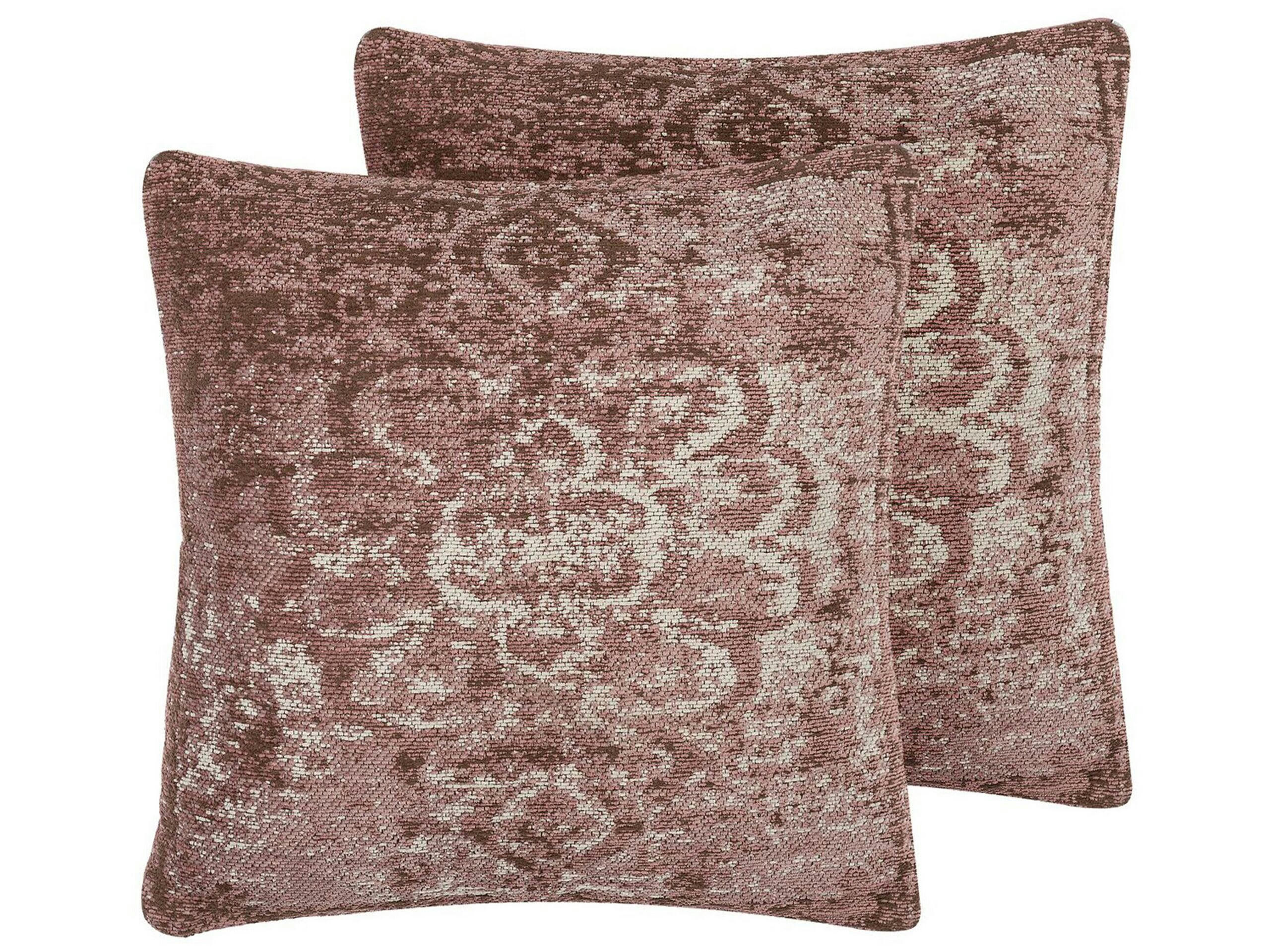 VAKAYAR - Lot de 2 coussin décoratifs en tissu rose 45x10cm