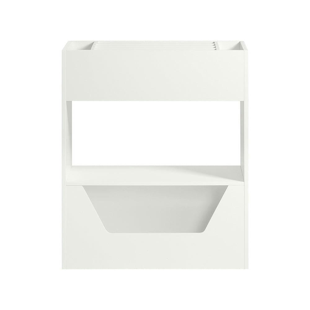 - Étagère de rangement pour enfants effet bois blanc