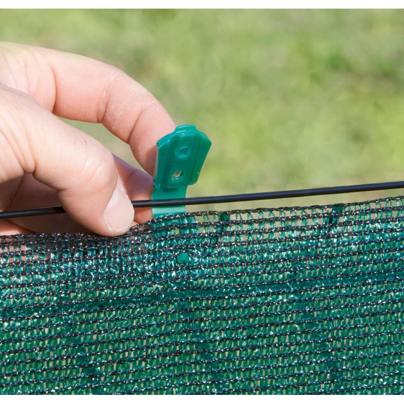 Pince de fixation Firatex pour brise-vue vert 20 pièces FIXATEX