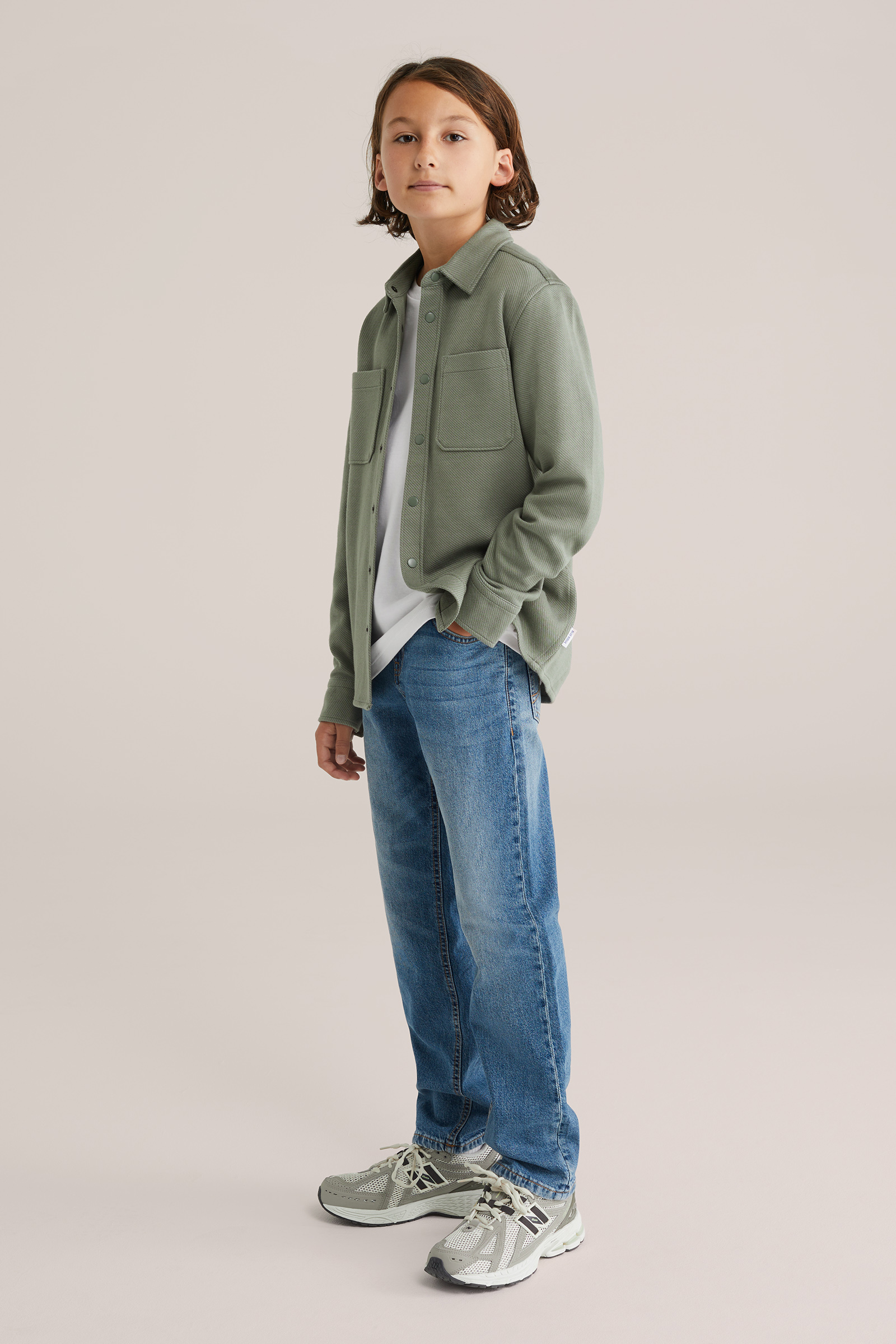 Jongens sweat overshirt met structuur