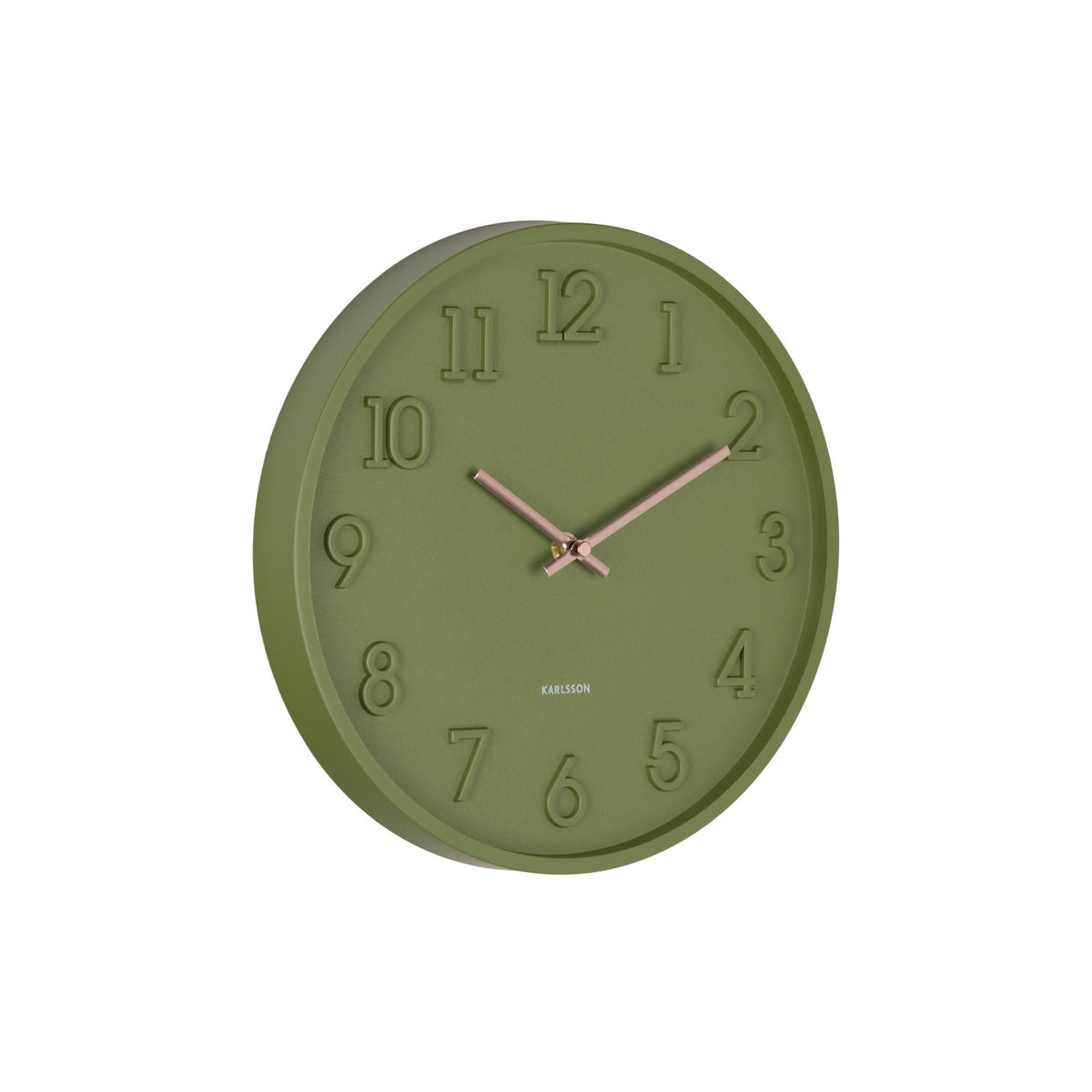 Karlsson wandklok Calma - groen - 3.8x30x30cm