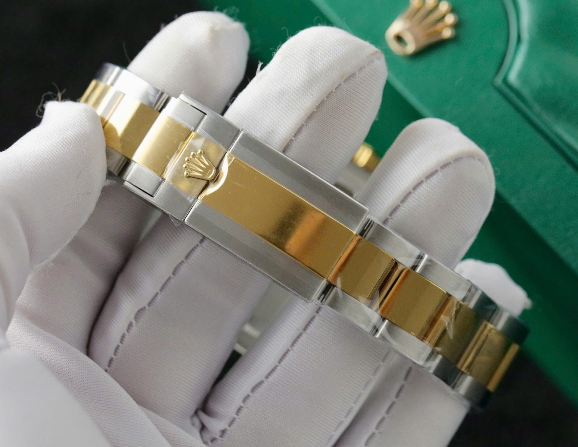 Rolex Daytona 126503 SS/YG Plated Black Dial CZ Diamonds 40mm Oyster Super Clone