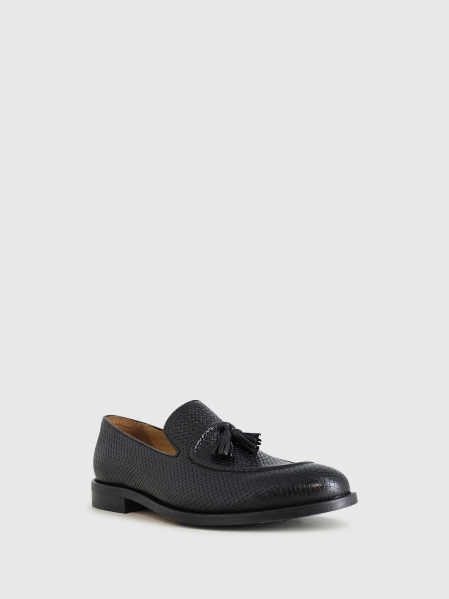 Loafers com Ponta Redonda em Preto