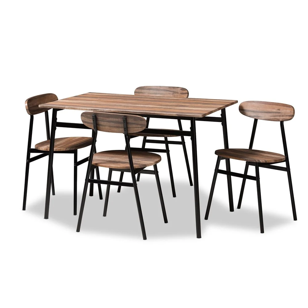 Mid-Century 5-Piece Dining Set by Baxton Studio