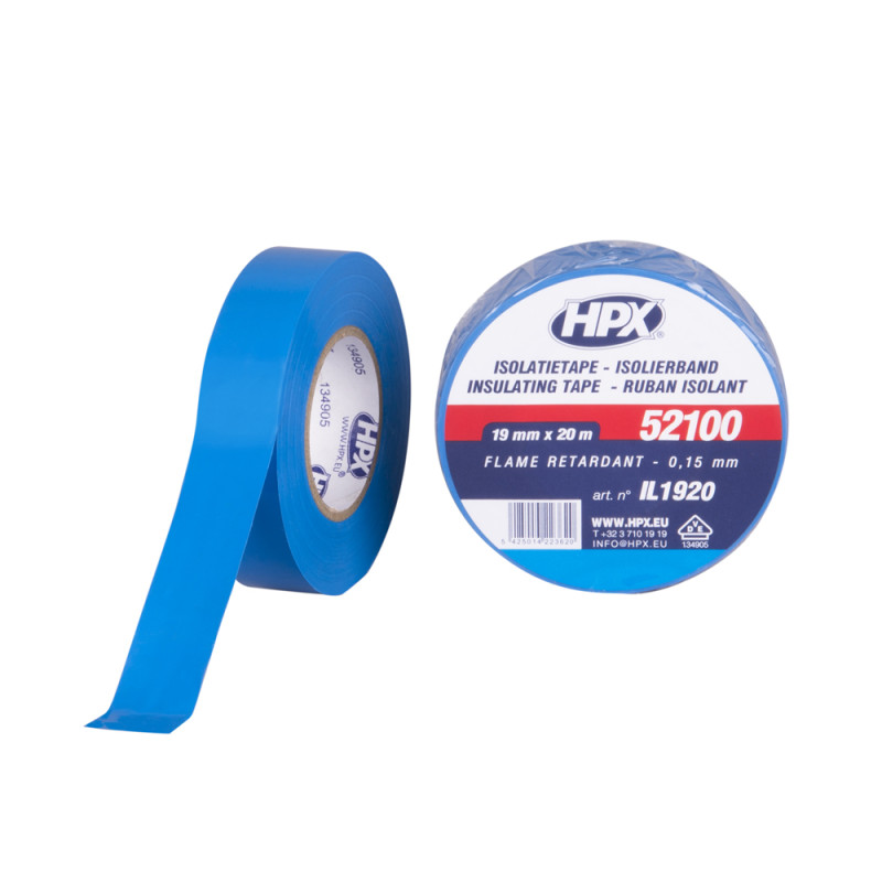 Ruban d'isolation électrique PVC VDE Bleu 20 m HPX