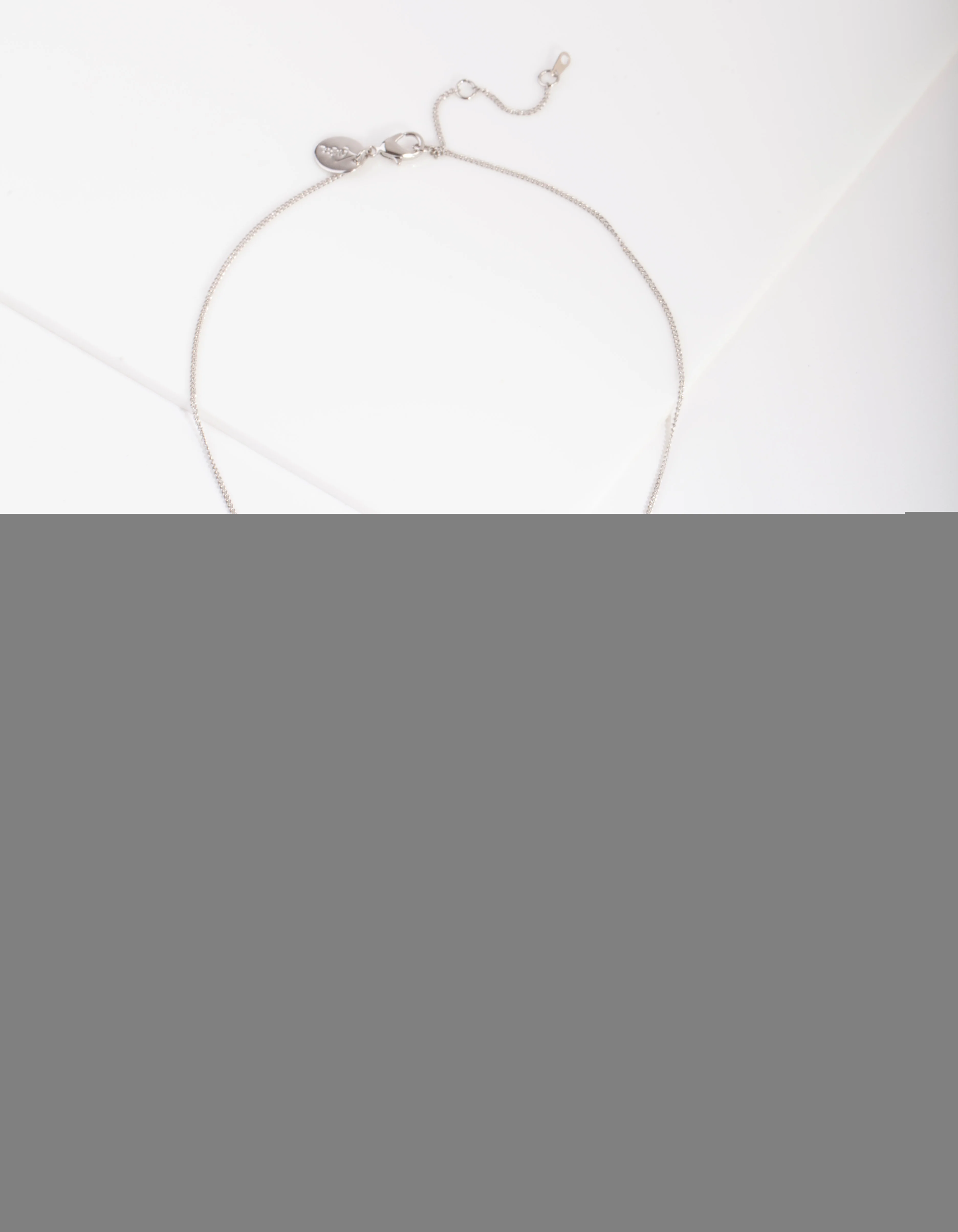 Silver Diamond Simulant Pave Cross Necklace