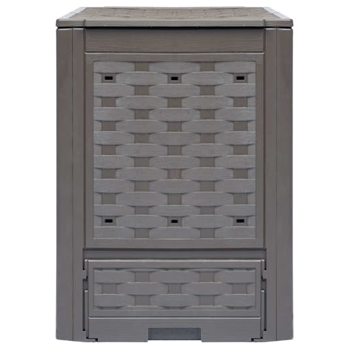 NNEVL Garden Composters 2 pcs Brown 60x60x83 cm 600 L Plastic Rattan