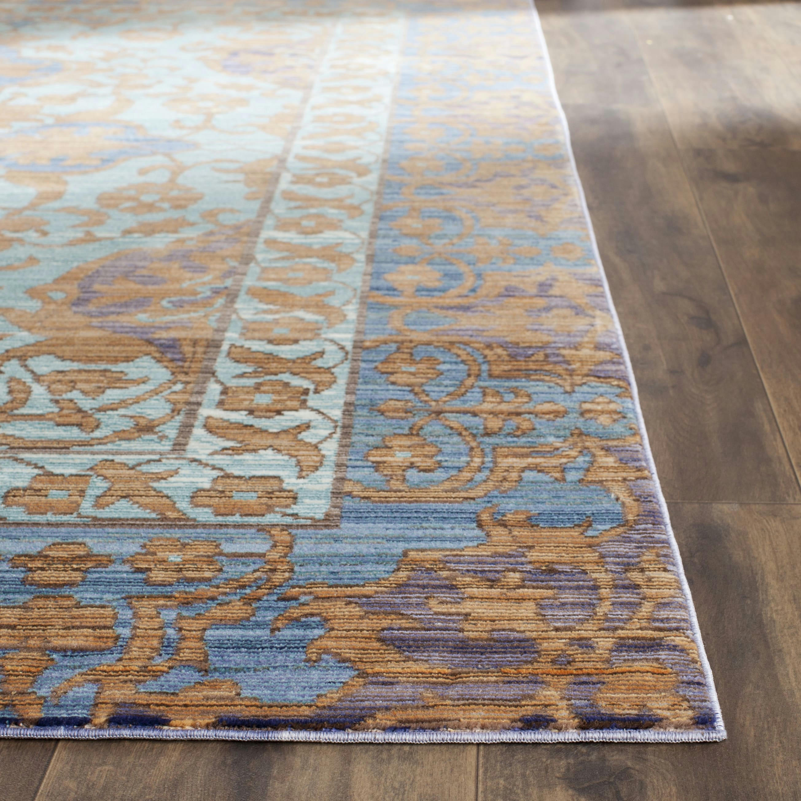 VALENCIA - Tapis de salon interieur en bleu & or, 152 x 244 cm