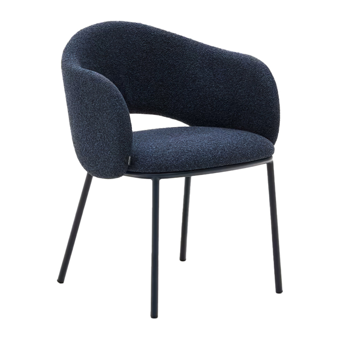 Kave Home Maina Eetkamerstoel - Chenille / Blauw